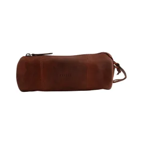 Leather Cylinder Bag - Cognac