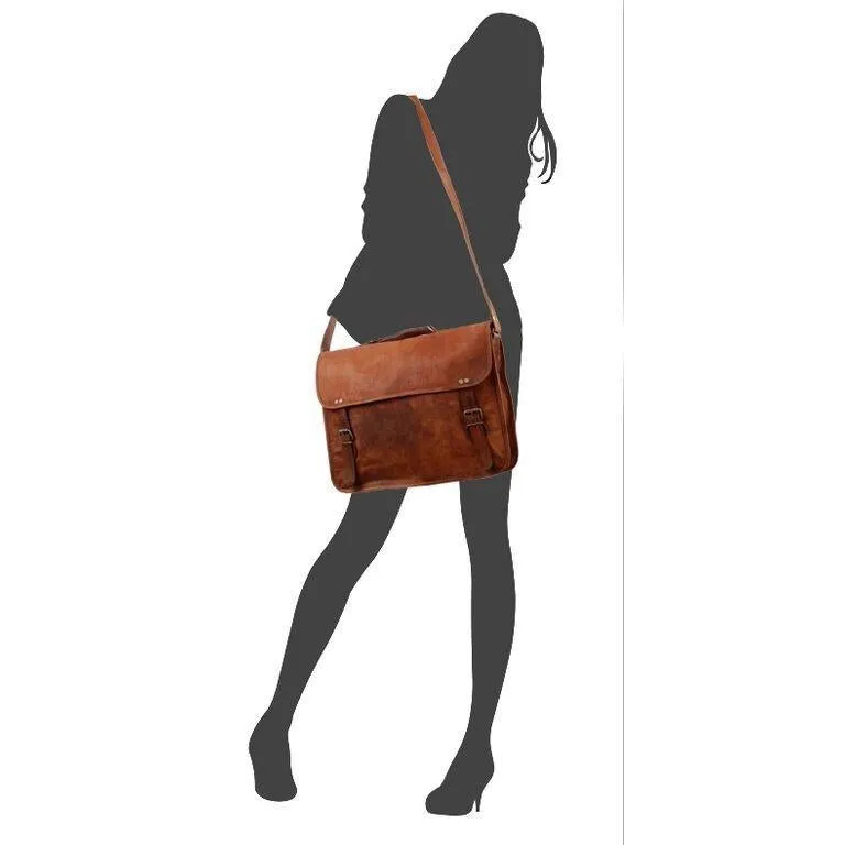 Leather Grande Laptop Bag with Handle