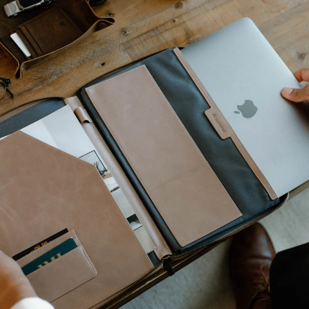 Leather Laptop Sleeve - DUNE