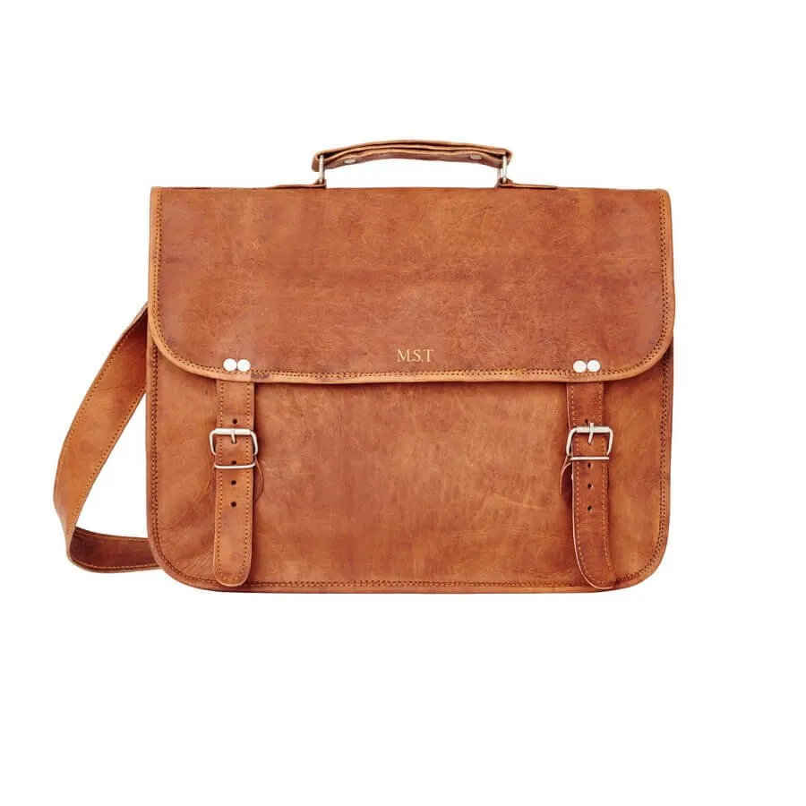 Leather Large Laptop Bag with Handle