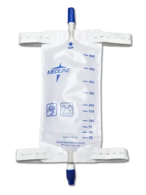 Leg Bags with Twist Valve, Medium, 200 oz, Case of 48