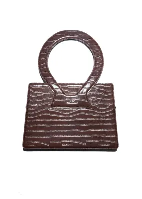 Luar Genuine Leather Bag in Brown Croc