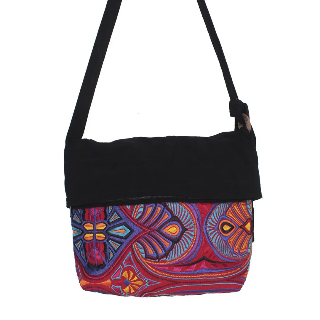 Luna Boho Tribal Embroidered Crossbody Bag - Thailand