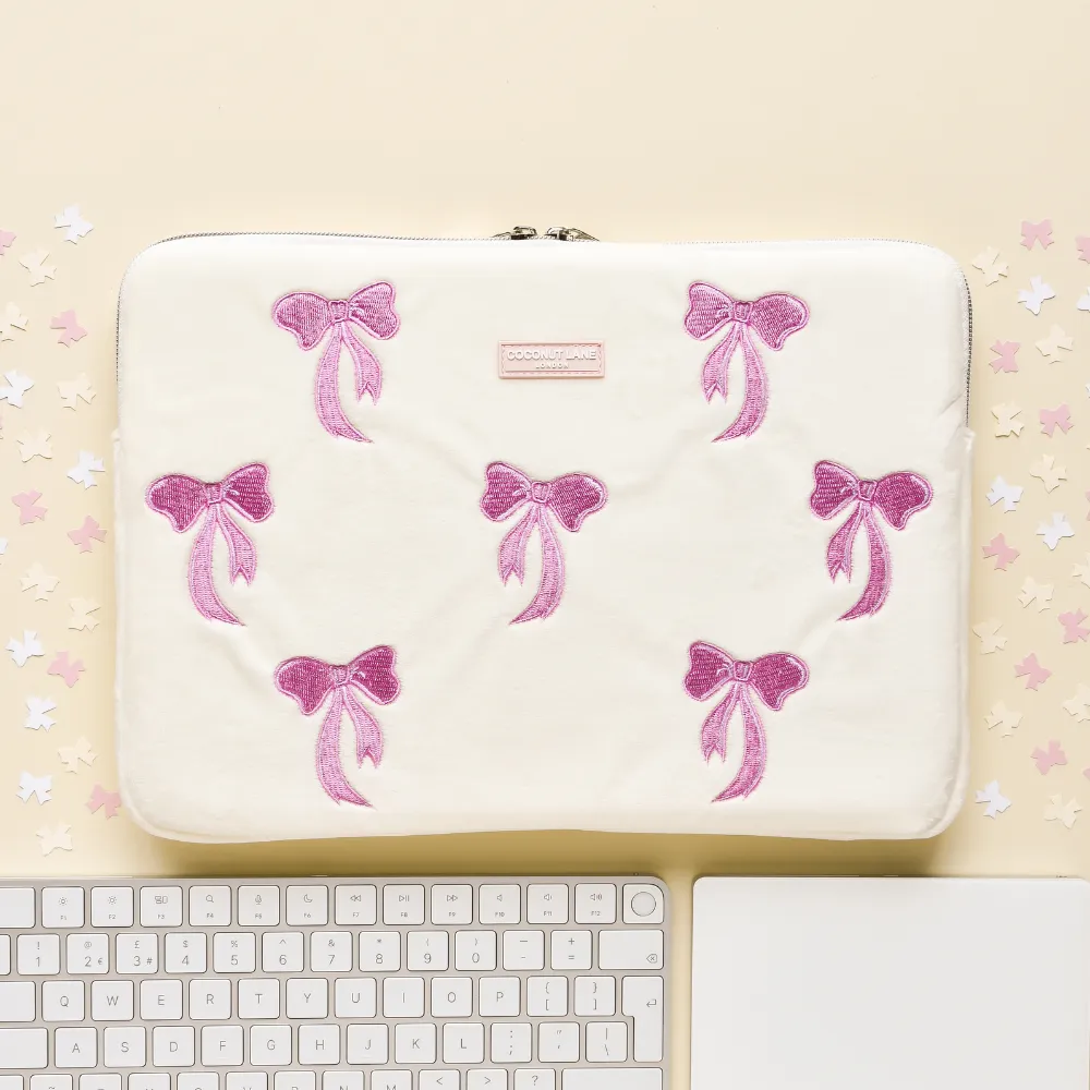 LUXE Pink Bow Laptop Sleeve