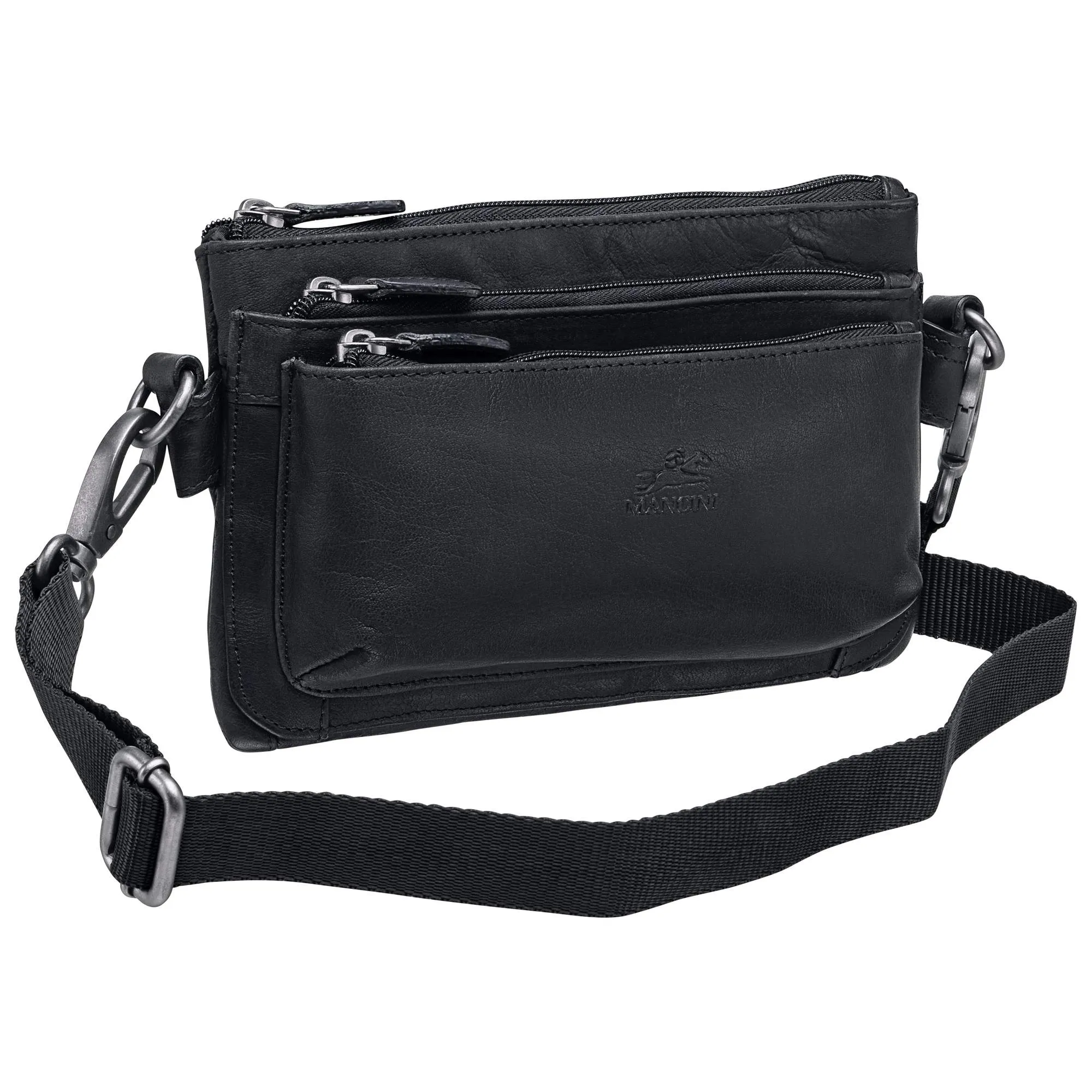 Mancini Leather Multi-Function Waist Bag