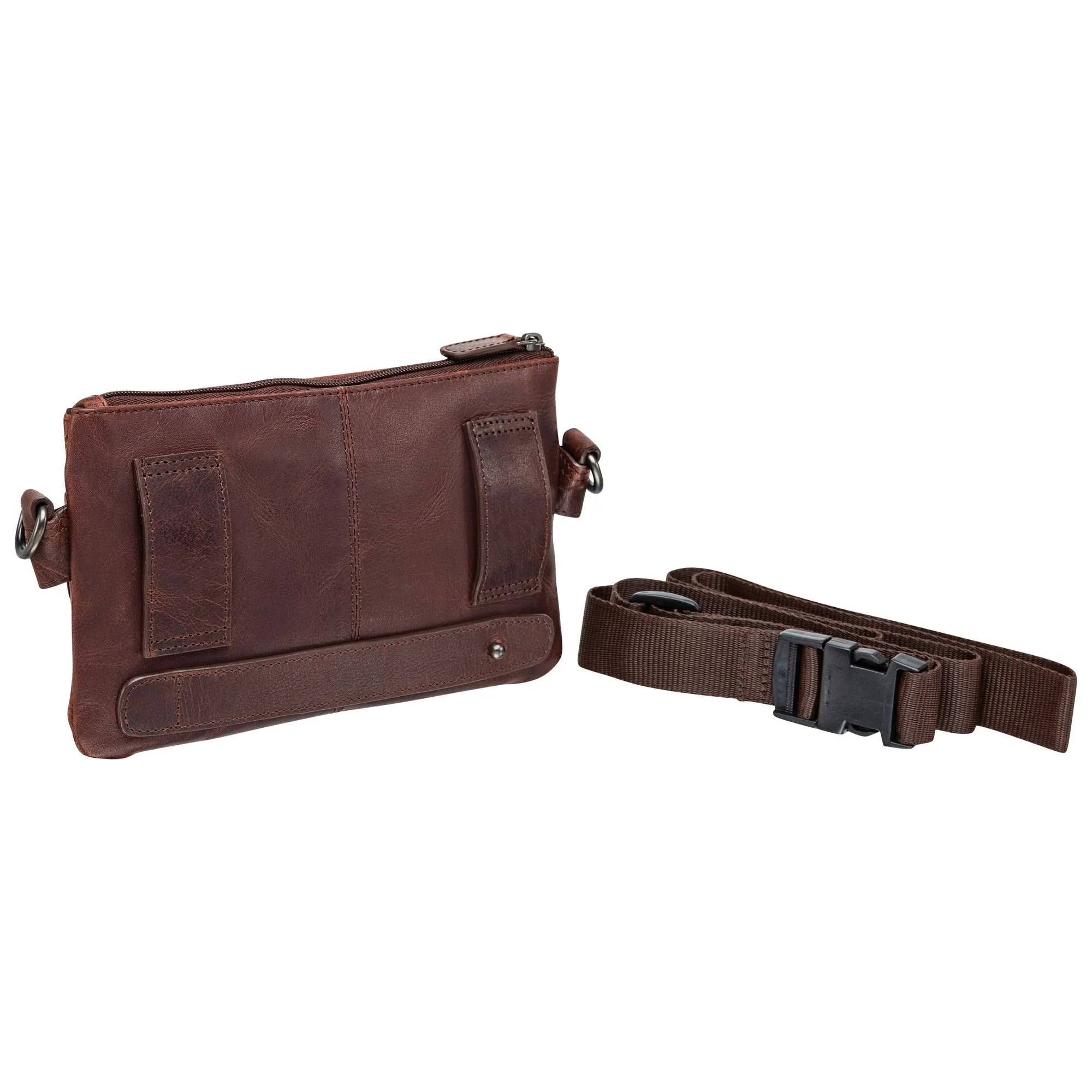 Mancini Leather Multi-Function Waist Bag