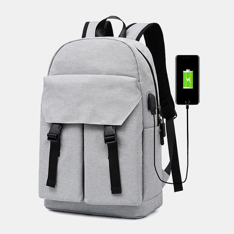 Men Casual Wild 15.6 Inch Large Capacity Laptop Bag USB Charging Waterproof School Backpack