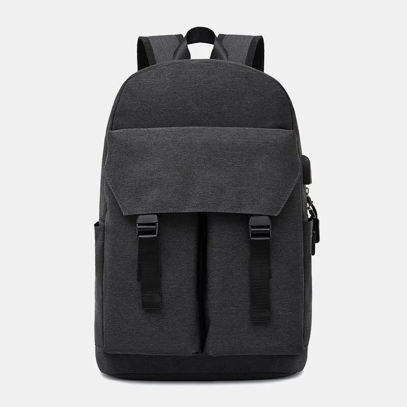 Men Casual Wild 15.6 Inch Large Capacity Laptop Bag USB Charging Waterproof School Backpack