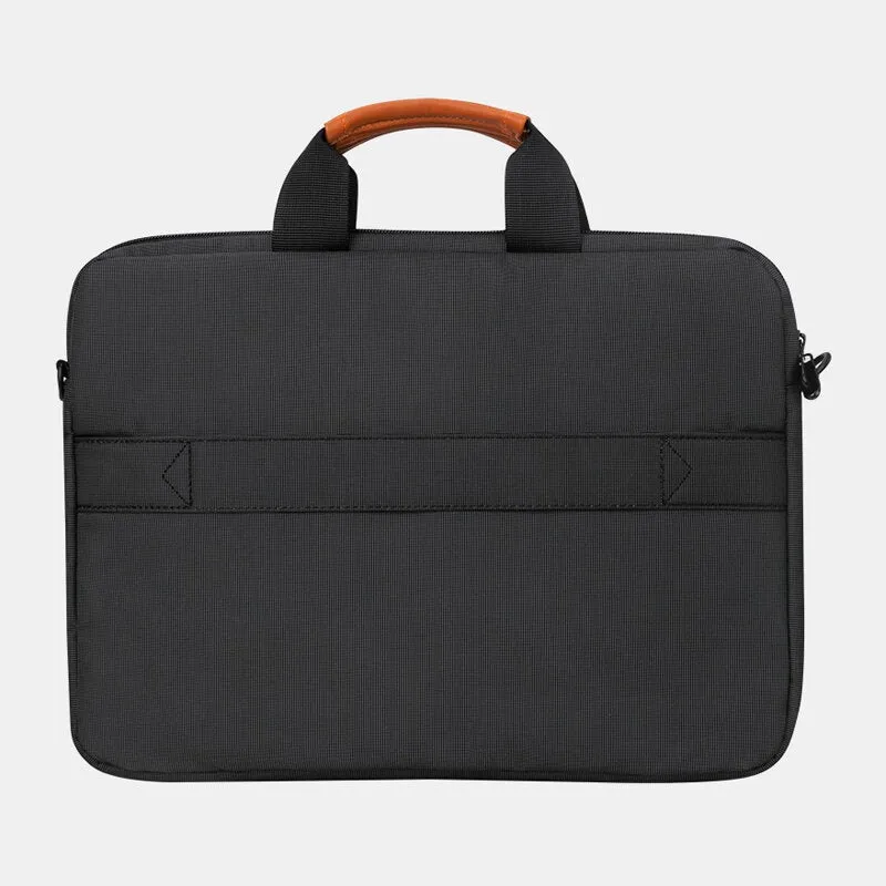 Men Polyester Multifunction 13.3/14/15.6 Inch Laptop Bag Fashion Double Front Pocket Handbag Teacher Tote Crossbody