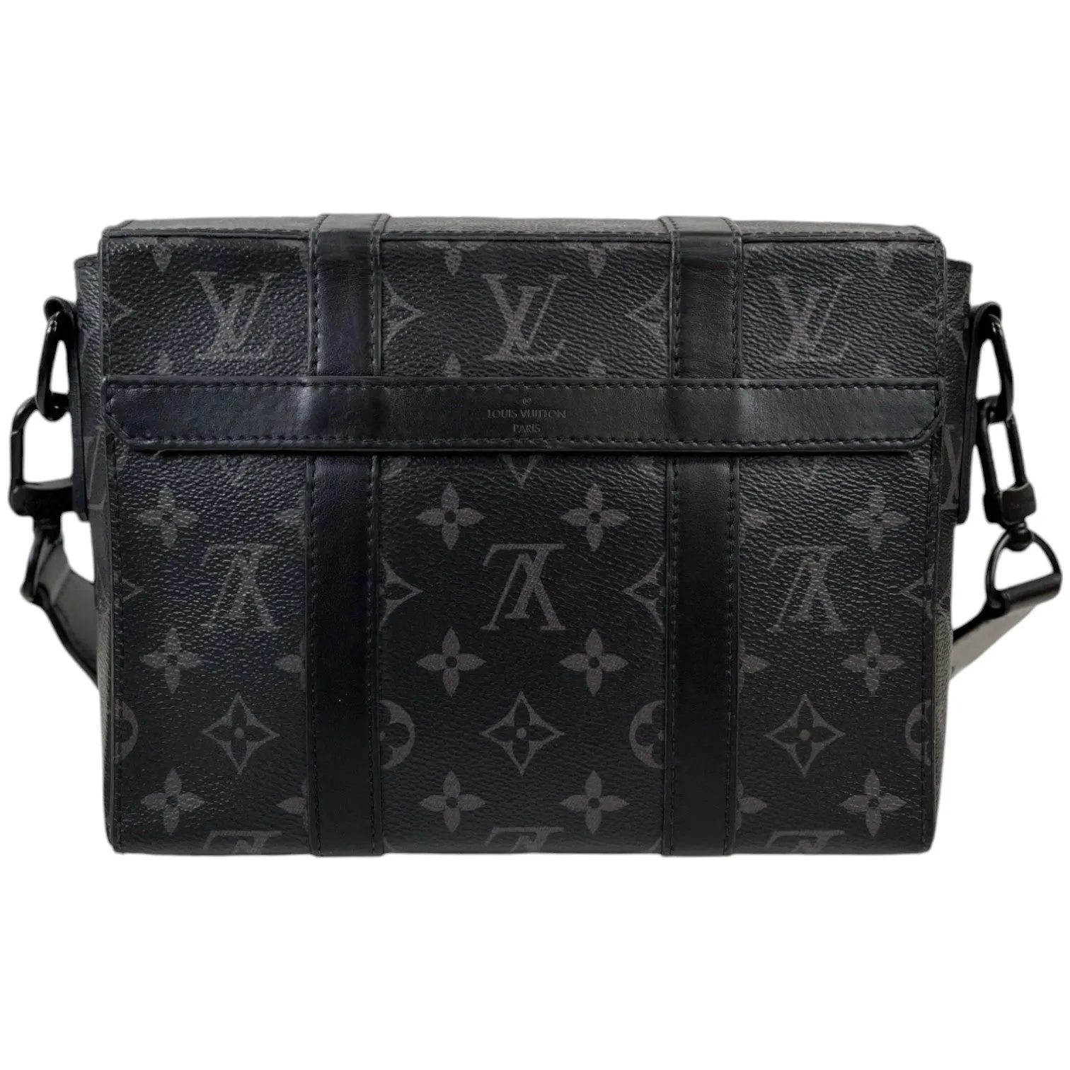 Men's Monogram Eclipse Trunk Messenger Bag Black