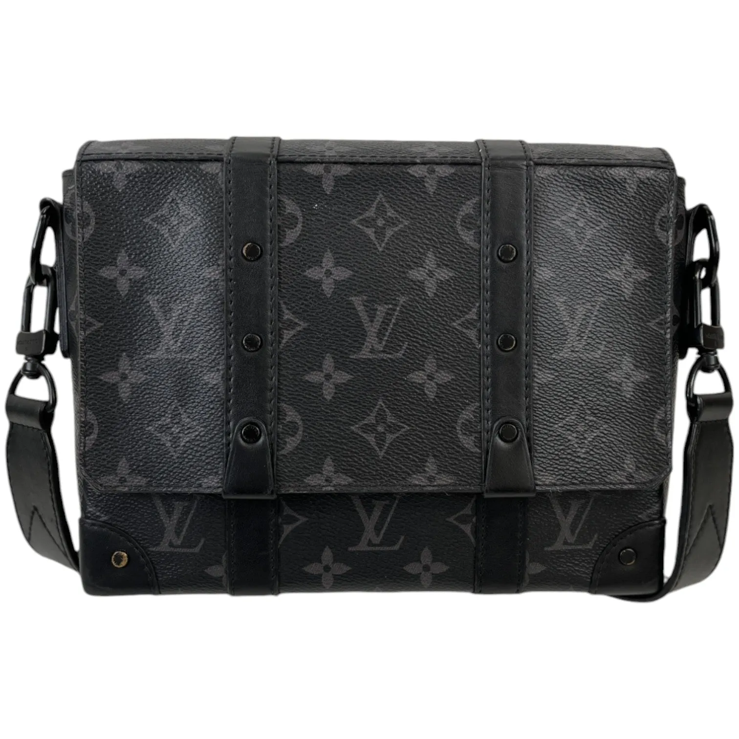 Men's Monogram Eclipse Trunk Messenger Bag Black