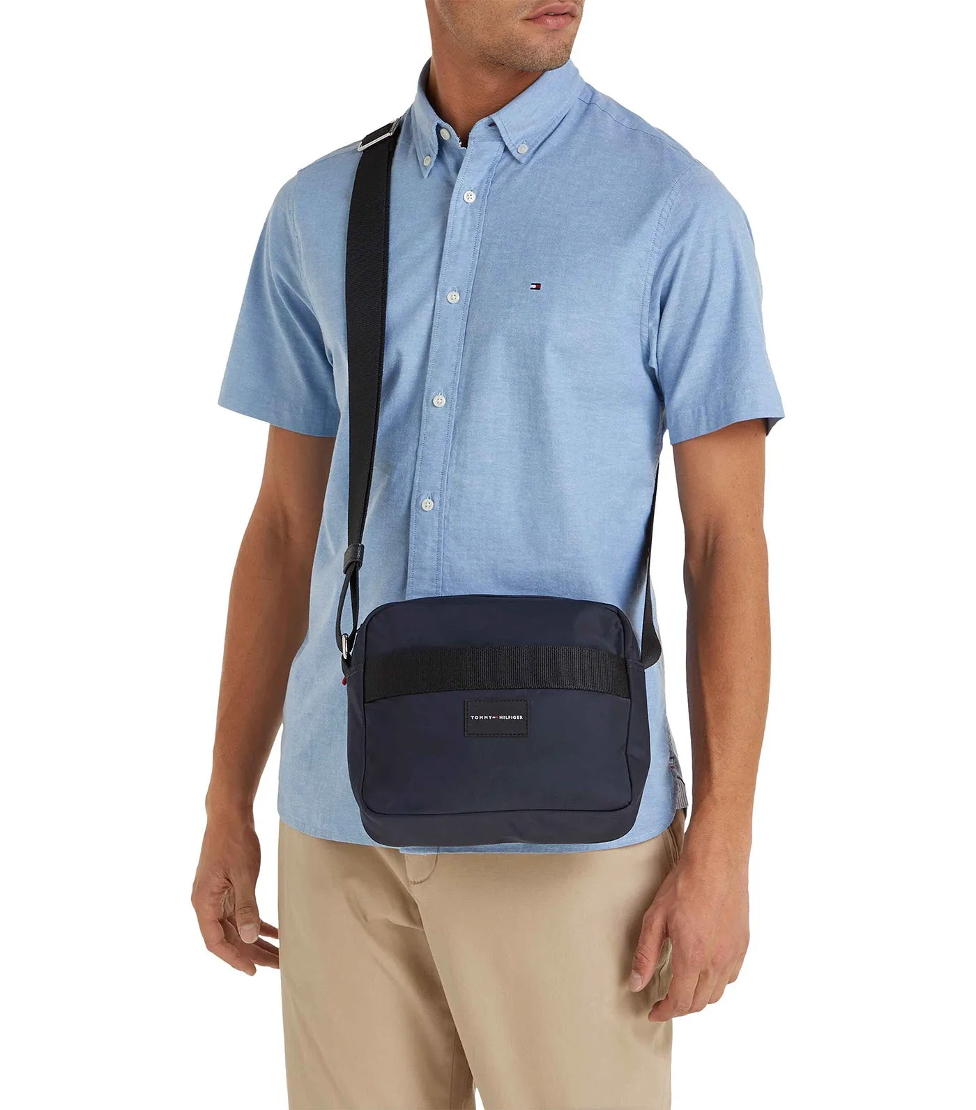 Men's Nylon Mini Messenger Bag Space Blue