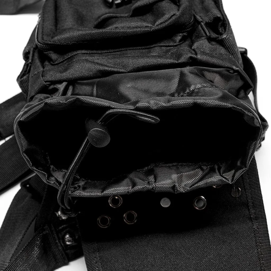 Men's Punk Skull Rivets Waist Bag