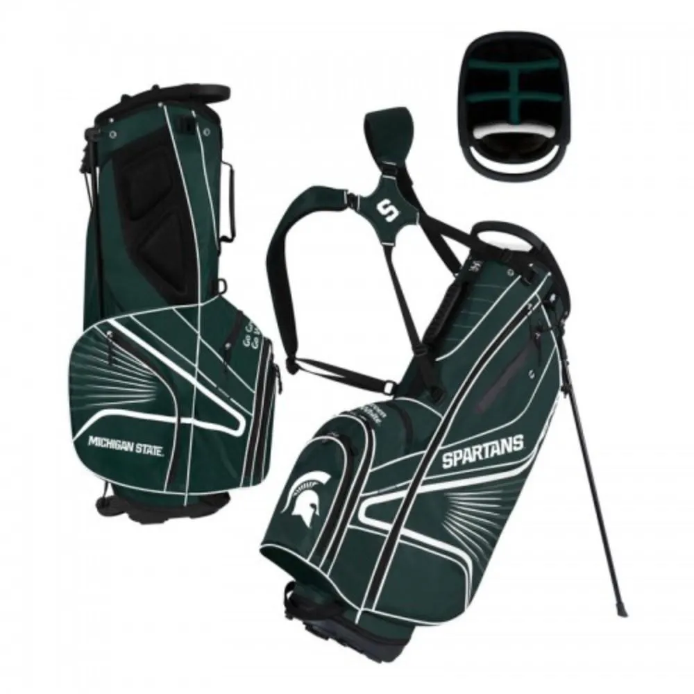 Michigan State Spartans WinCraft "Grid Iron III" 6-Way Stand Golf Bag