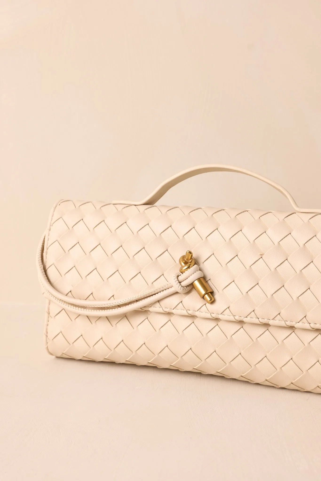 Midnight Sun Ivory Woven Clutch