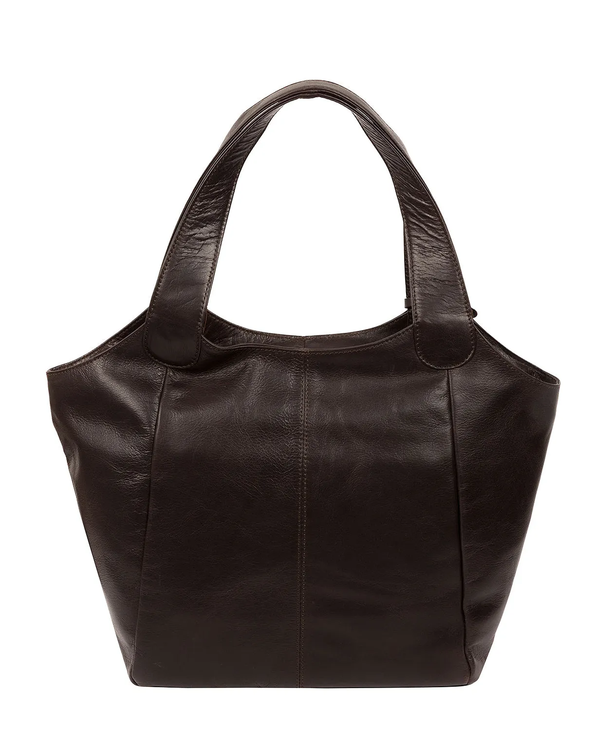 'Mimosa' Dark Brown Leather Tote Bag