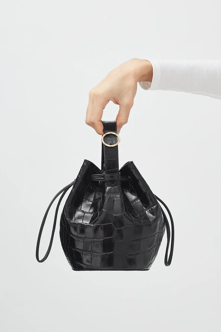 Mini Drawstring Bucket Bag