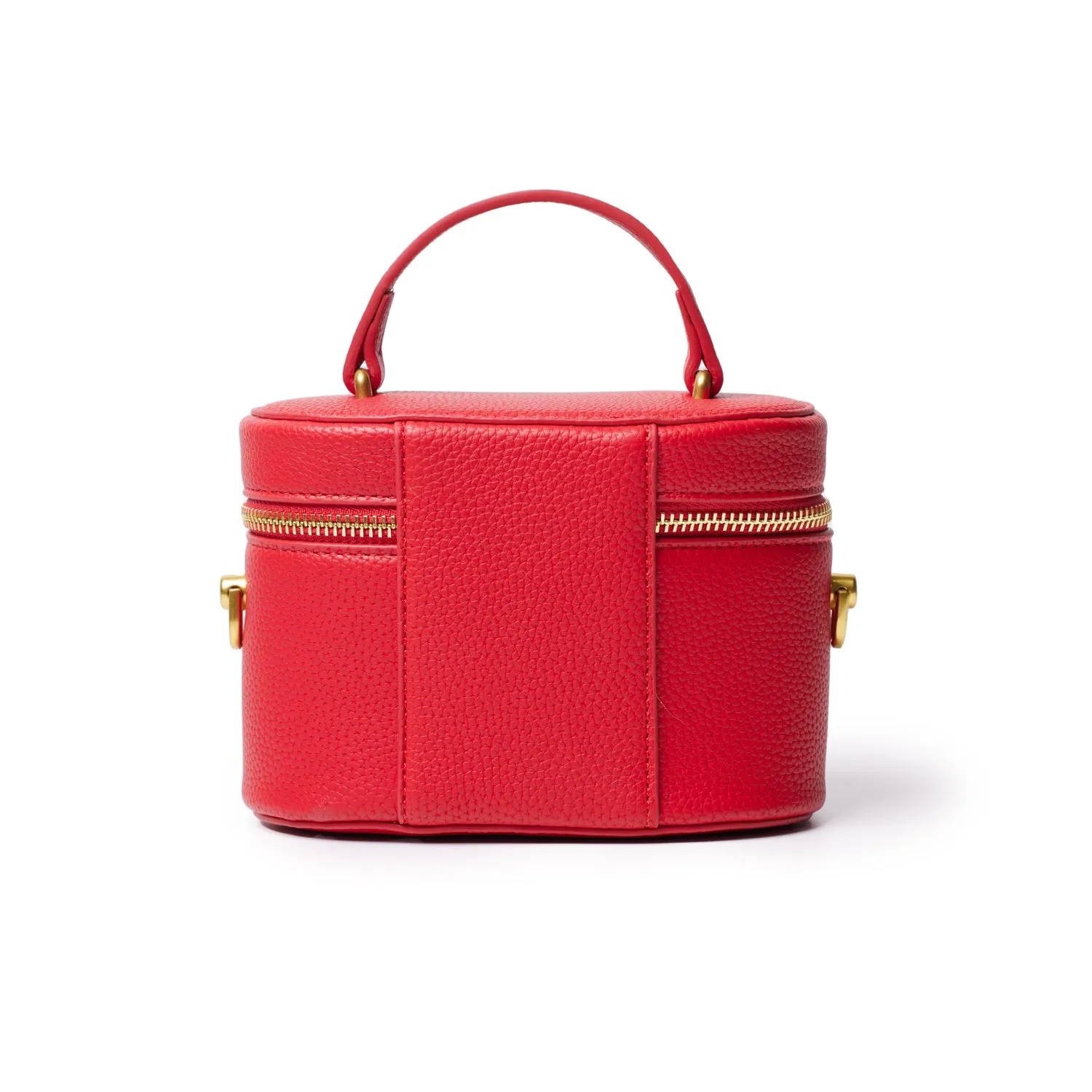 MINI PEBBLE VANITY BAG - RED