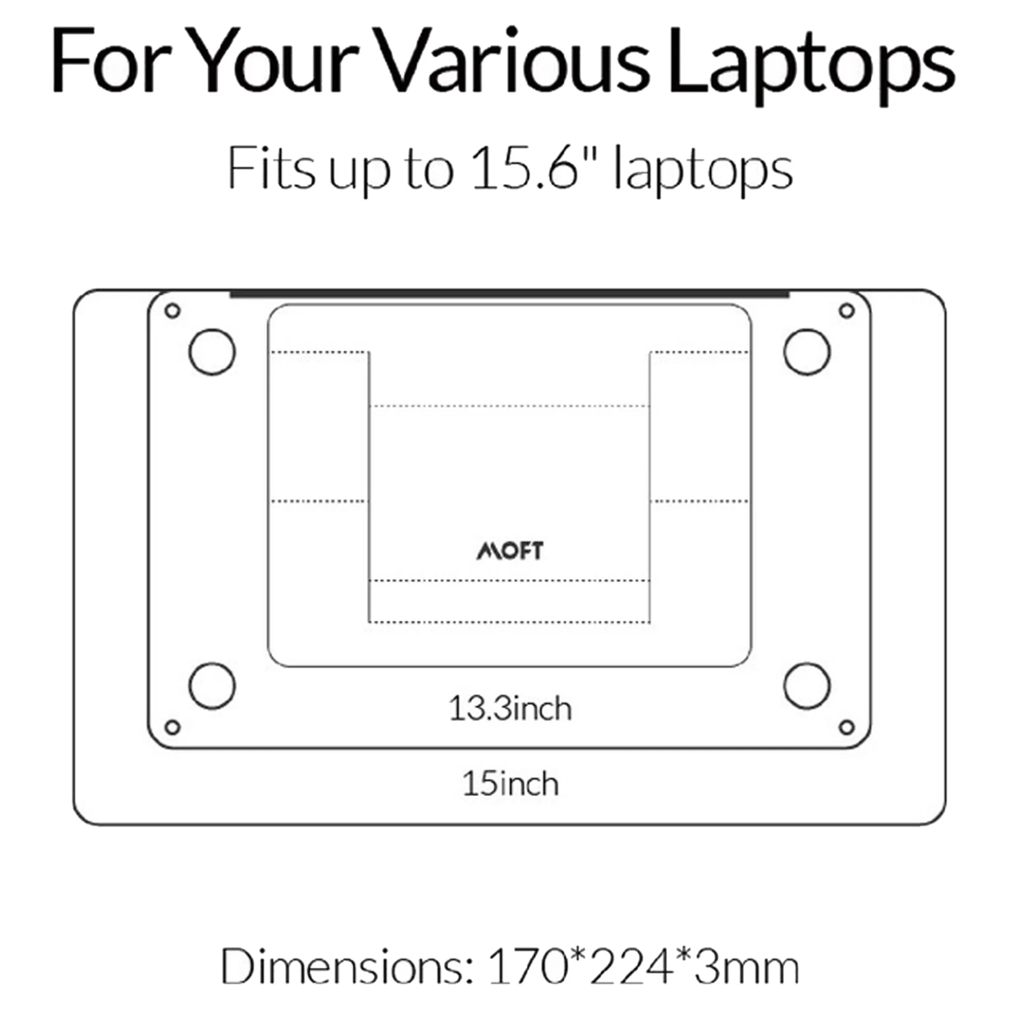 MOFT Laptop Stand Adhesive for Laptop 11" - 15.6" ( Removable Glue )