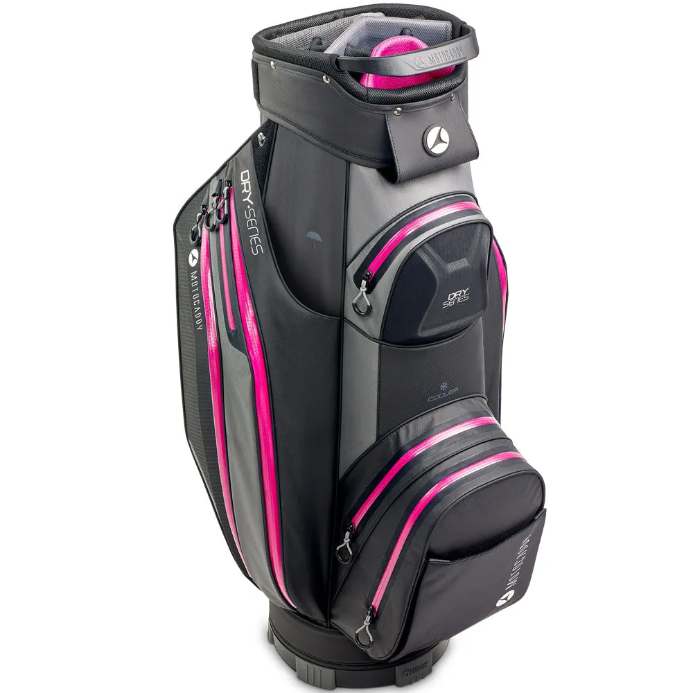 Motocaddy Dry Series Cart Waterproof Bag - Charcoal/Fuchsia