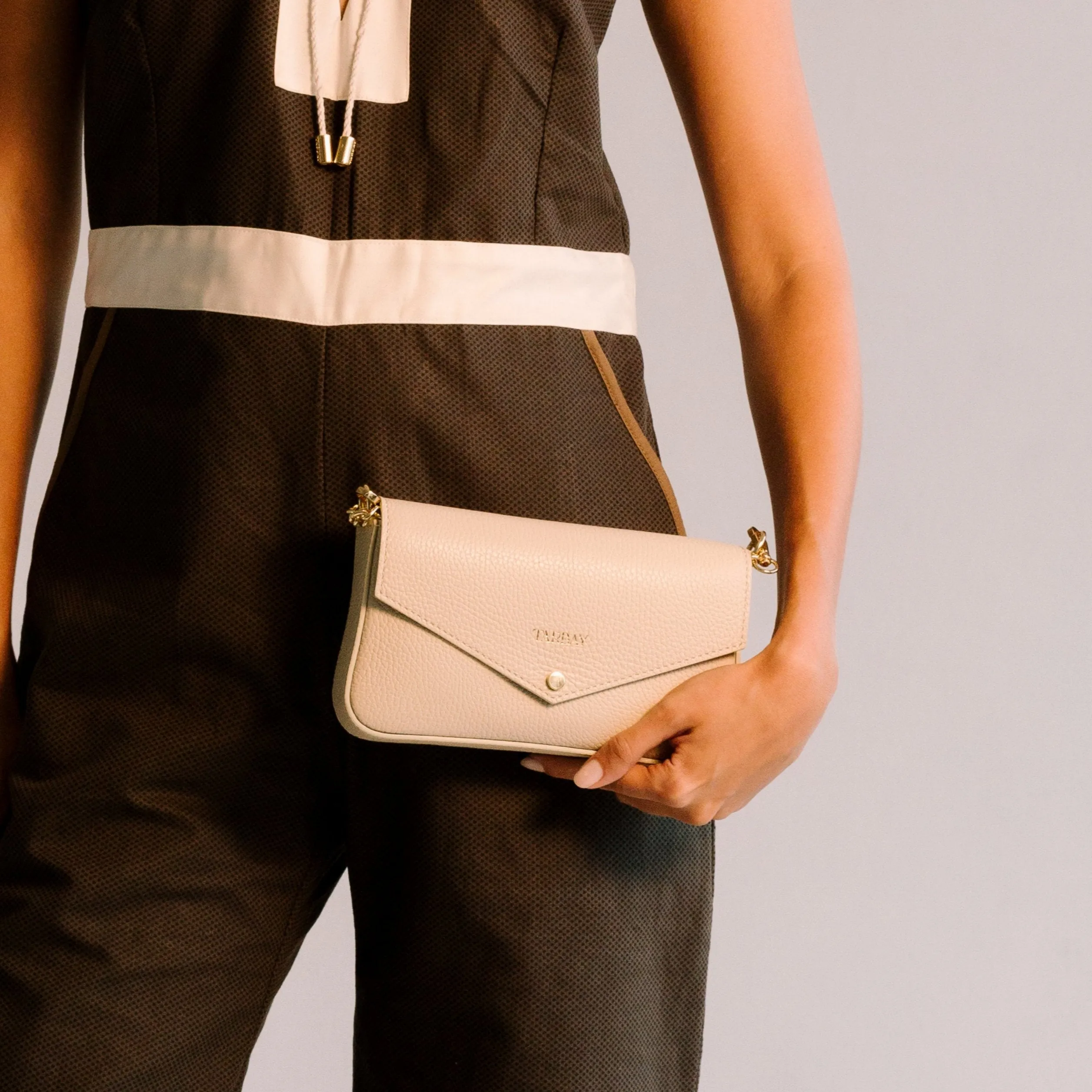 Nashira Clutch & Crossbody Bag - Mascarpone