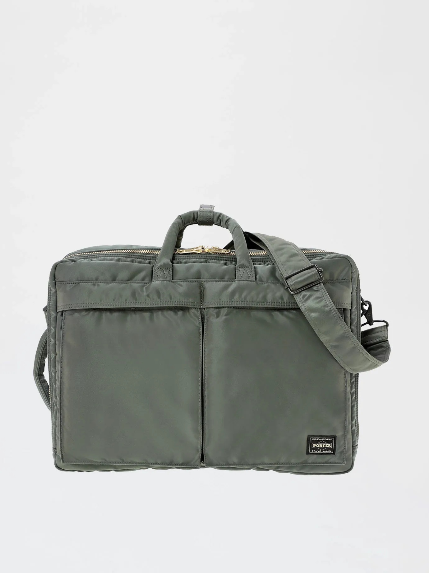 New Tanker 3Way Document Bag Double Zip, Sage Green