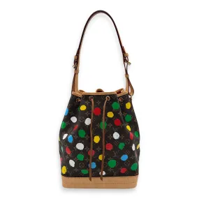 Noe Bucket Bag Yayoi Kusama in Monogram Coated Canvas, Gold hardware