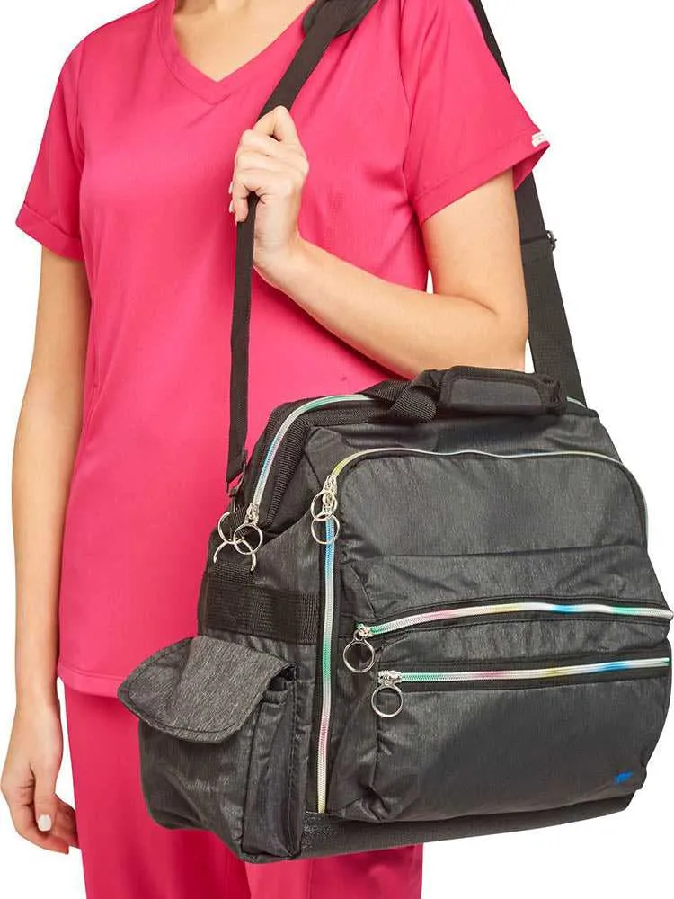 NurseMates Ultimate Medical Bag | Charcoal & Rainbow