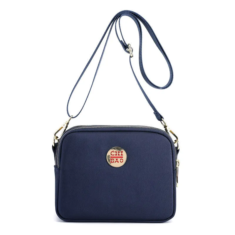 Nylon shoulder bag with single strap - light and roomy