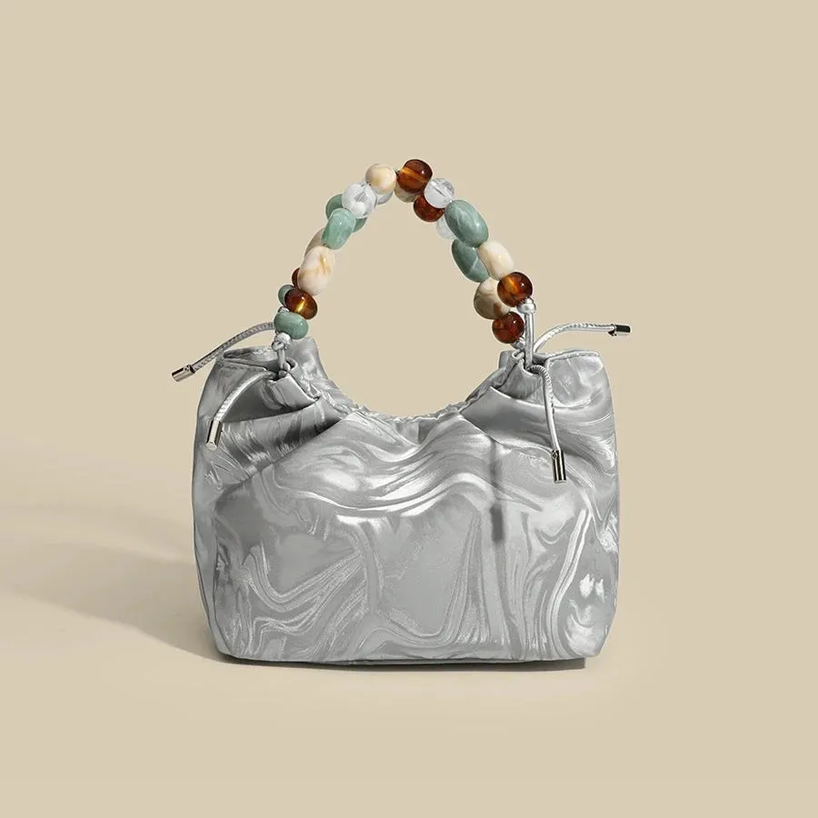 One-Shoulder Hand-Held Small Bucket Bag