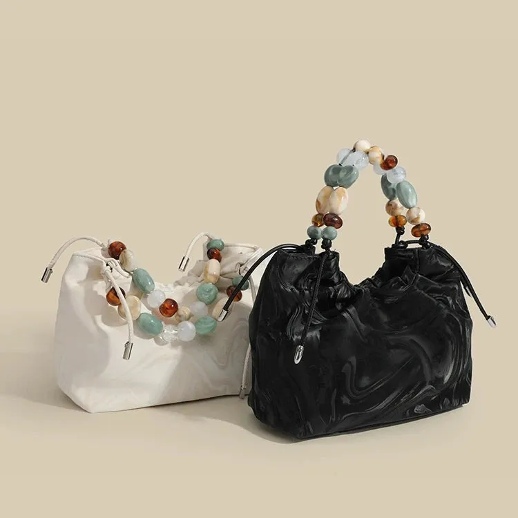 One-Shoulder Hand-Held Small Bucket Bag