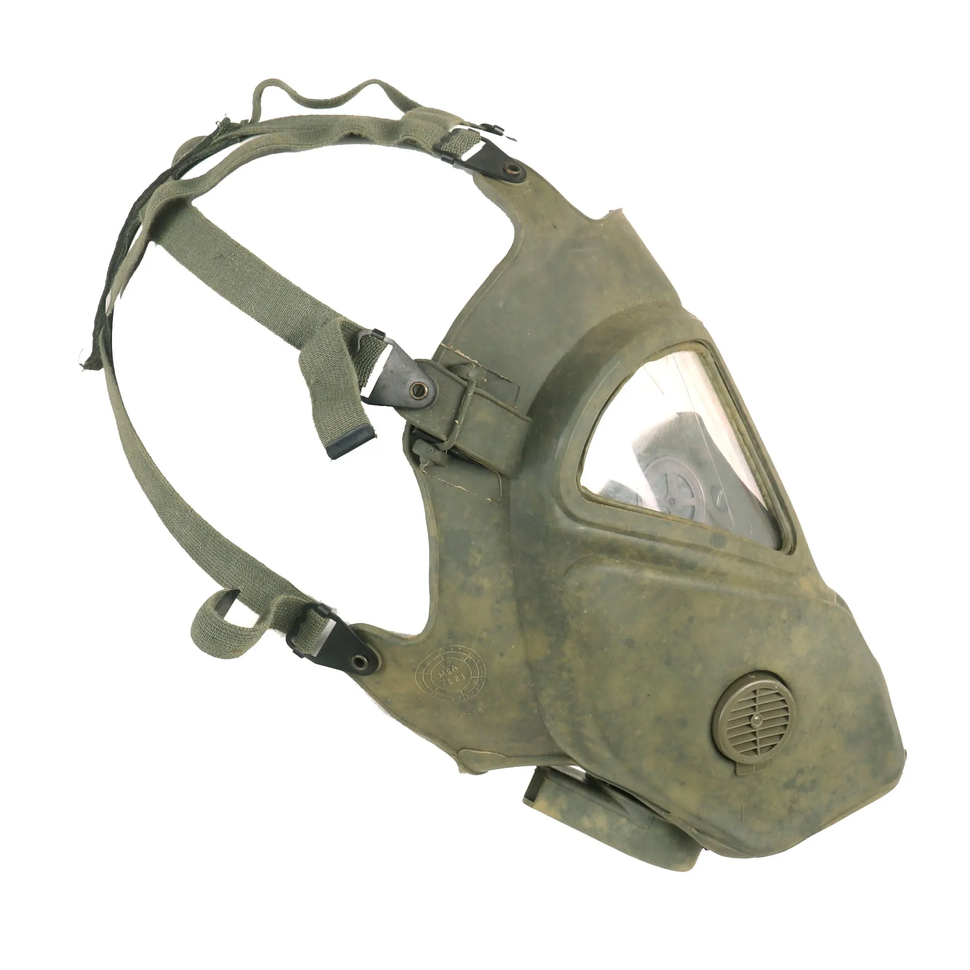 Original U.S. Vietnam War Era XM28E4 Grasshopper Riot Control Agent Gas Mask - 1969 Dated