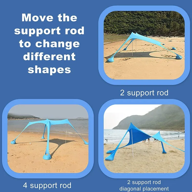 Outdoor Beach Lycra Canopy Camping Tent Sunshade Fishing Tent, Size: 210x200x150cm(Sky Blue)