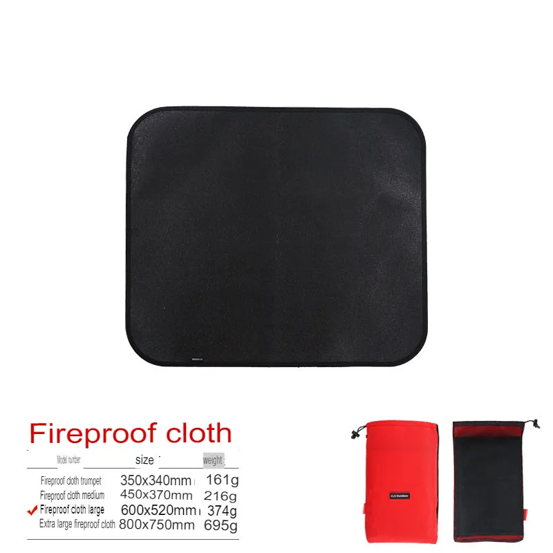 Outdoor Camping Silicone Fireproof Cloth Picnic Barbecue Insulation Mat Flame Retardant Cloth High Temperature Resistant Fire Extinguishing Blanket Fiberglass Cloth