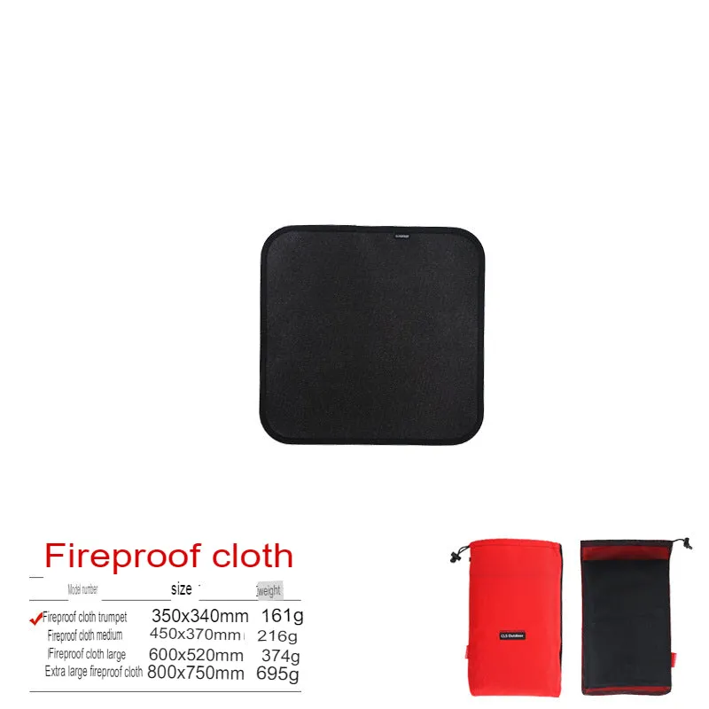 Outdoor Camping Silicone Fireproof Cloth Picnic Barbecue Insulation Mat Flame Retardant Cloth High Temperature Resistant Fire Extinguishing Blanket Fiberglass Cloth