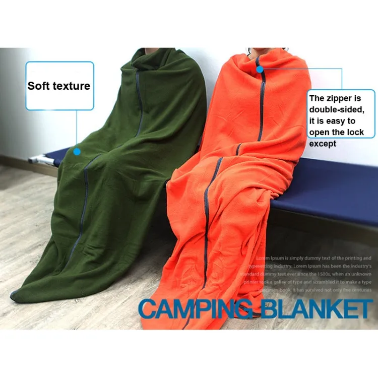 Outdoor Fleece Sleeping Bag Camping Trip Air Conditioner Dirty Sleeping Bag Separated By Knee Blanket During Lunch Break Thickened （Purple)