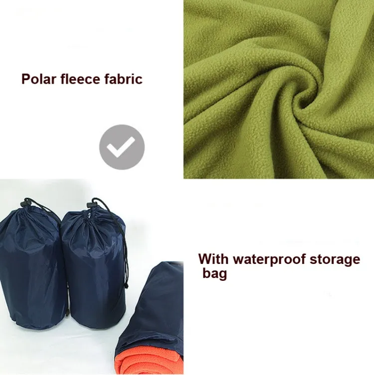 Outdoor Fleece Sleeping Bag Camping Trip Air Conditioner Dirty Sleeping Bag Separated By Knee Blanket During Lunch Break Thickened （Purple)