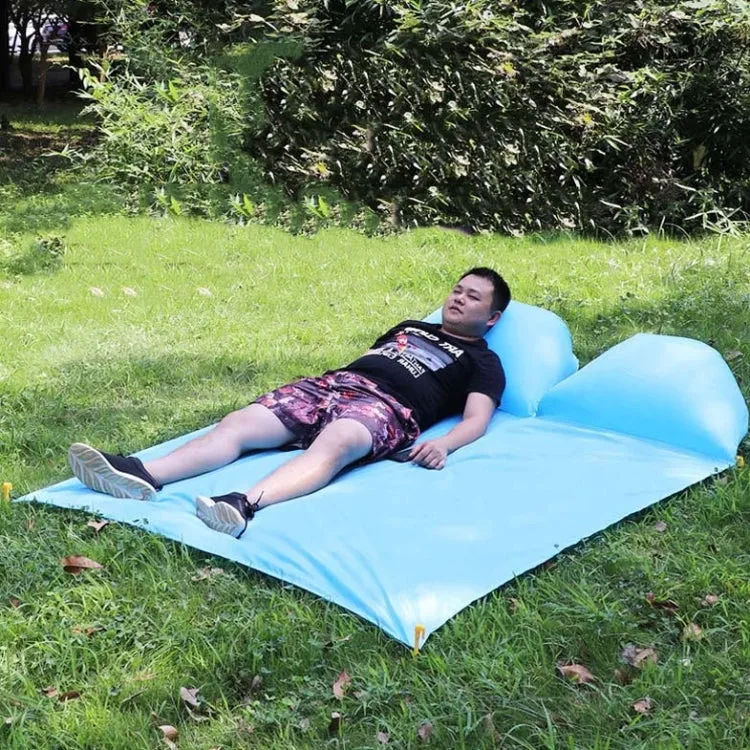 Outdoor Waterproof Air Pillow Picnic Mat Carrying Ground Sand Beach Grass Mat, Style:Double(Random Color)