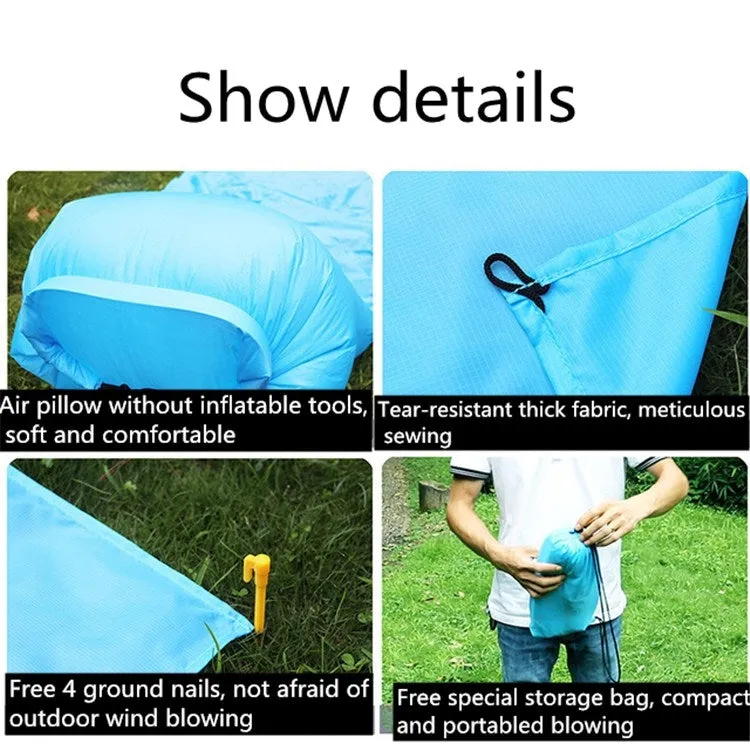 Outdoor Waterproof Air Pillow Picnic Mat Carrying Ground Sand Beach Grass Mat, Style:Double(Random Color)