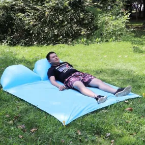 Outdoor Waterproof Air Pillow Picnic Mat Carrying Ground Sand Beach Grass Mat, Style:Double(Random Color)