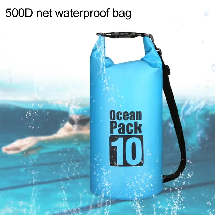 Outdoor Waterproof Single Shoulder Bag Dry Sack PVC Barrel Bag, Capacity: 15L (Green)