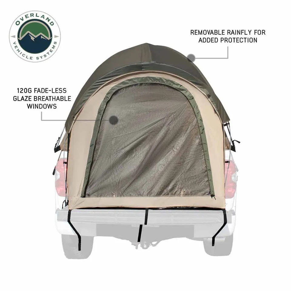 Overland Vehicle Systems LD TACT Bed Tent- Tan Body & Green Rainfly