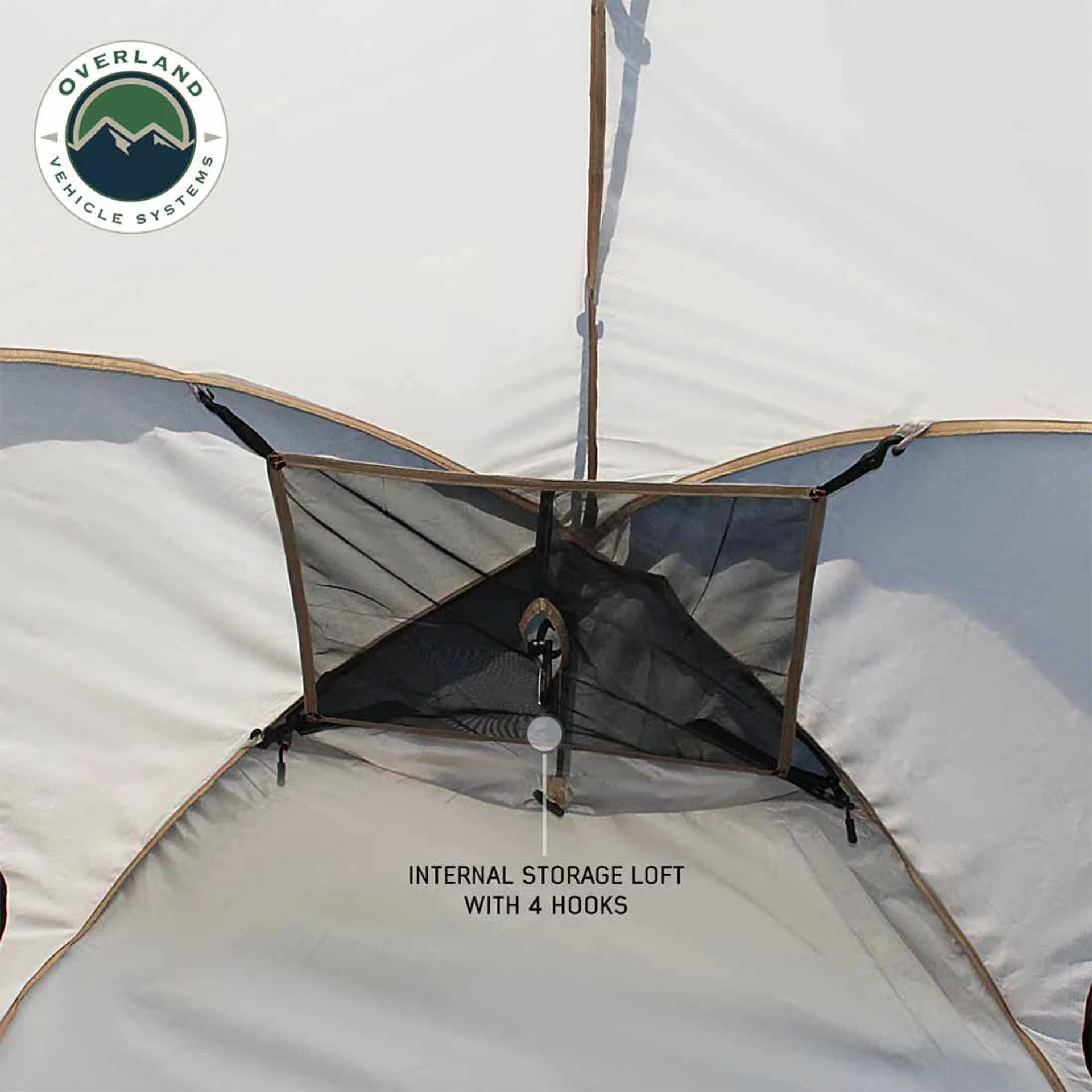 Overland Vehicle Systems LD TACT Bed Tent- Tan Body & Green Rainfly