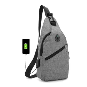 Oxford Crossbody/Sling Bag w/ USB Port