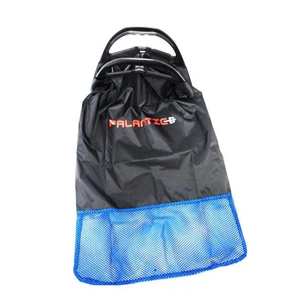 Palantic Black Lobster Fish Catch Gear Nylon Game Bag Net with Plastic Handle