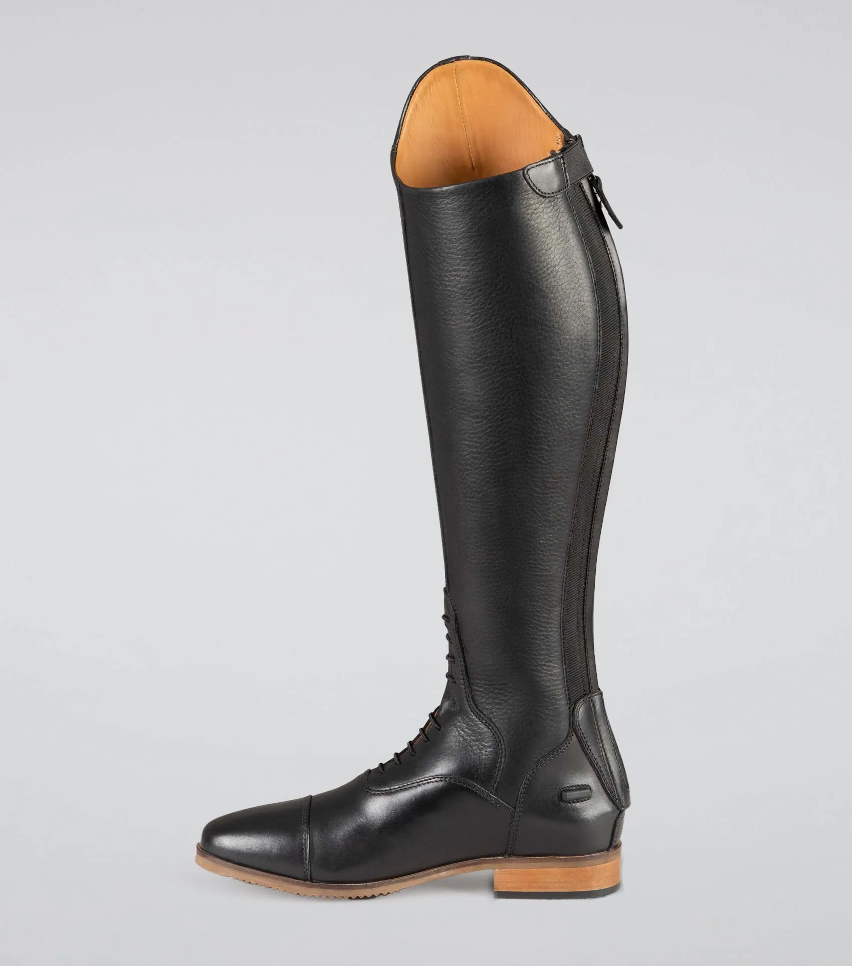 Passaggio Ladies Leather Field Tall Riding Boot Black (Regular Calf)