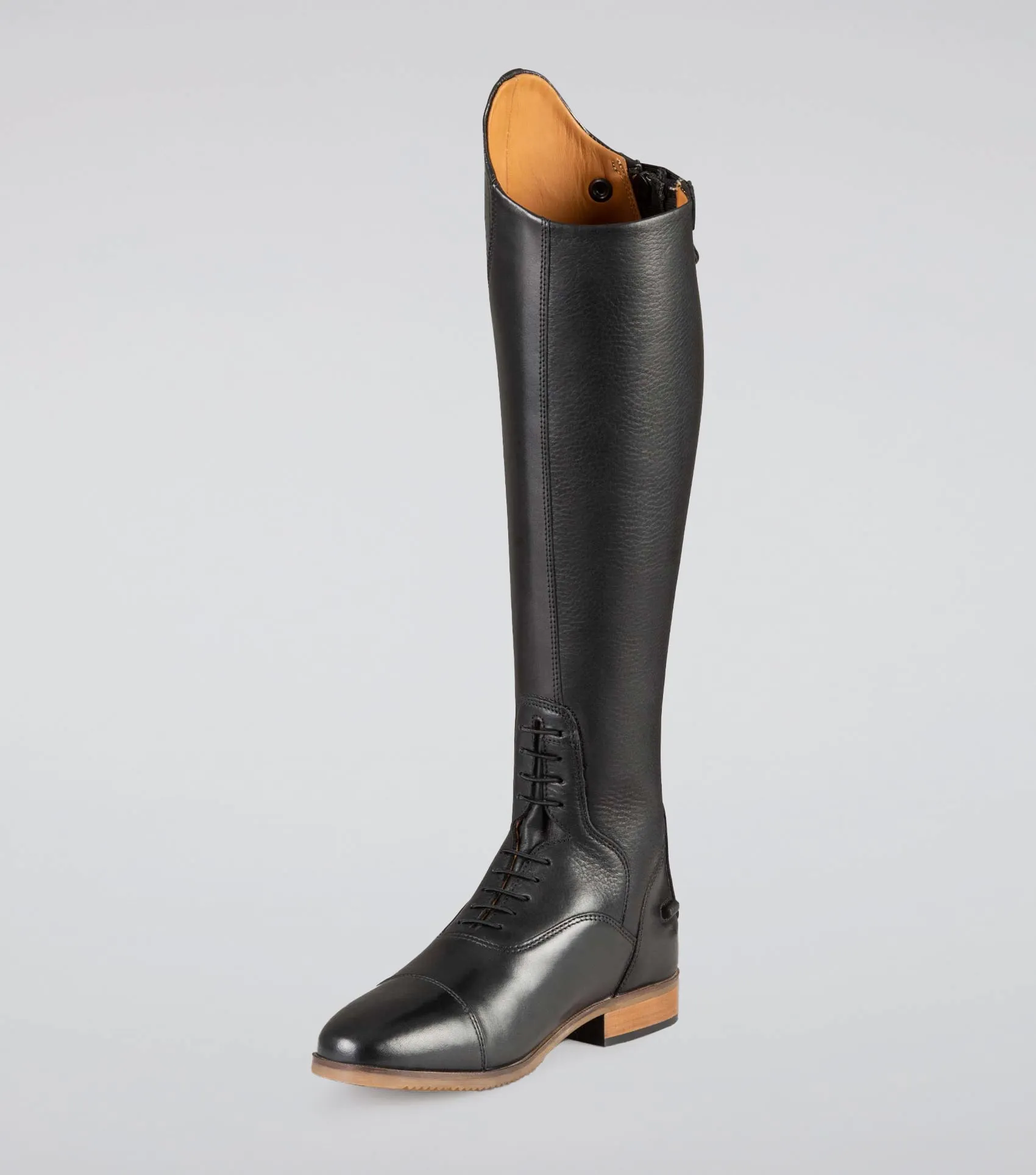 Passaggio Ladies Leather Field Tall Riding Boot Black (Regular Calf)