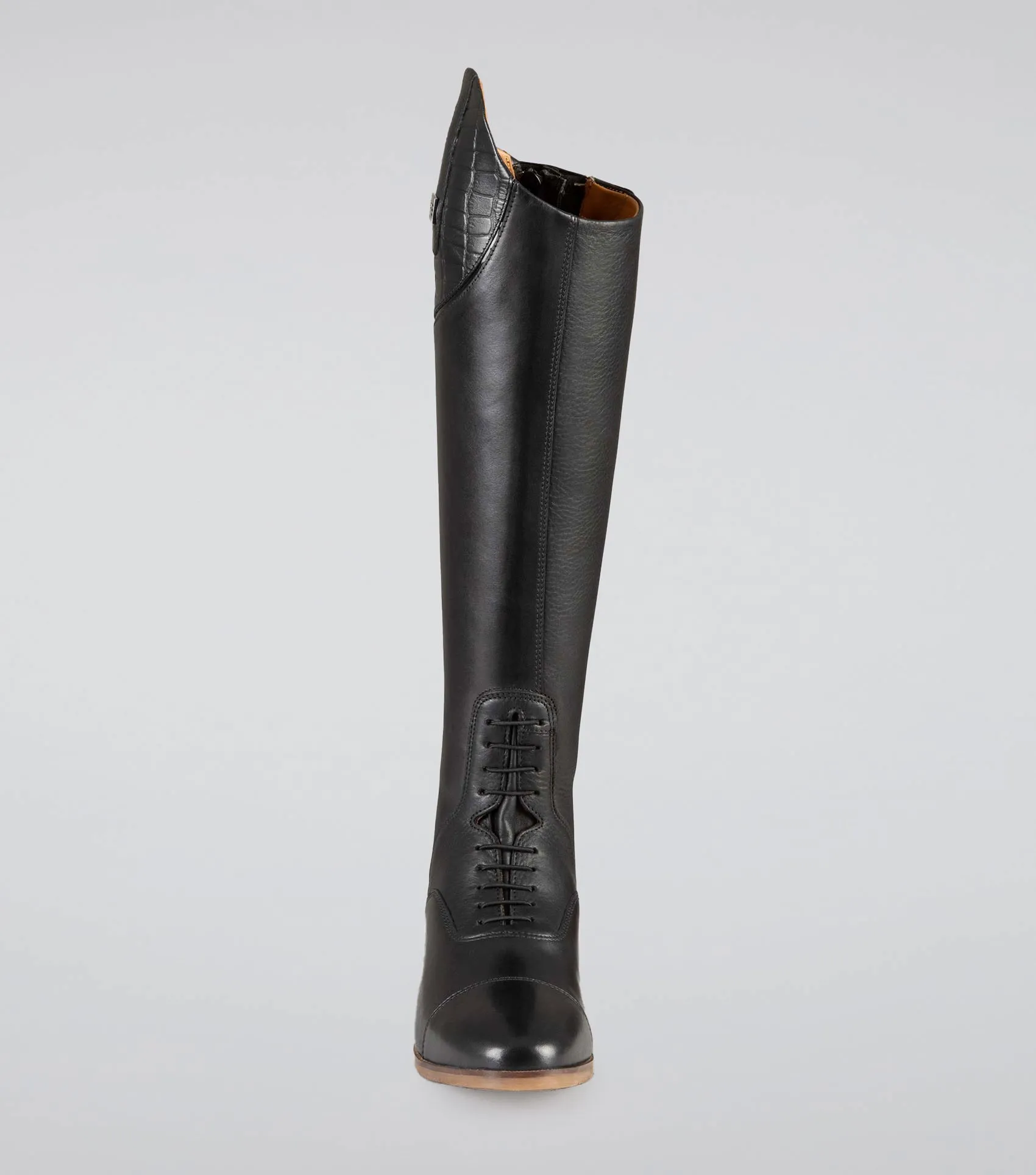 Passaggio Ladies Leather Field Tall Riding Boot Black (Regular Calf)