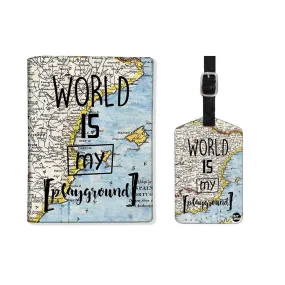 Passport Cover Holder Travel Case With Luggage Tag - World Is My PlayGround