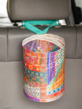 PATCHWORK FLORAL Car Trash Bag